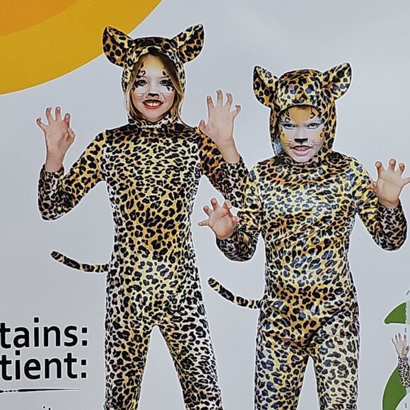 Animal Wild Leopard Kids Dress Up Costume , One Size, NWT - Picture 13 of 14
